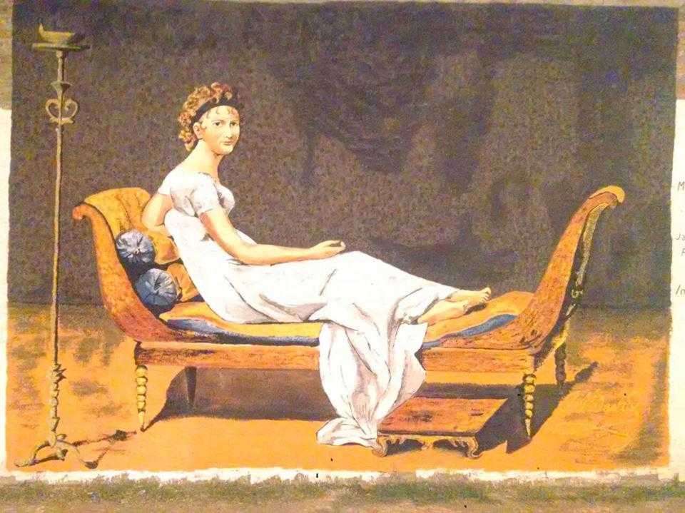Описание картины Жака Луи Давида Портрет мадам Рекамье Картина находится в Лувре