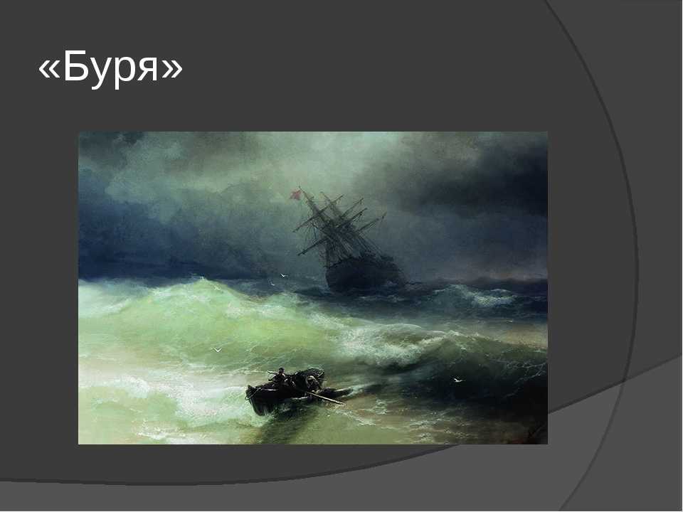 Описание картины айвазовского «корабль среди бурного моря»