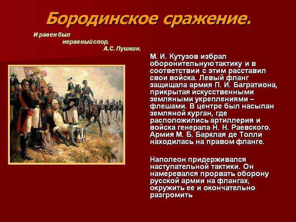 В каком году произошло бородинское сражение, карта, реконструкция и итоги битвы