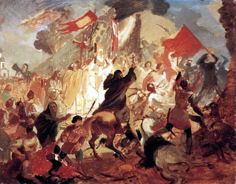 Нападение польской армии на псков и заключение перемирия