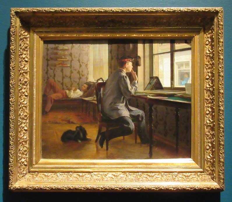 Илья репин «подготовка к экзамену» картина 1864 года