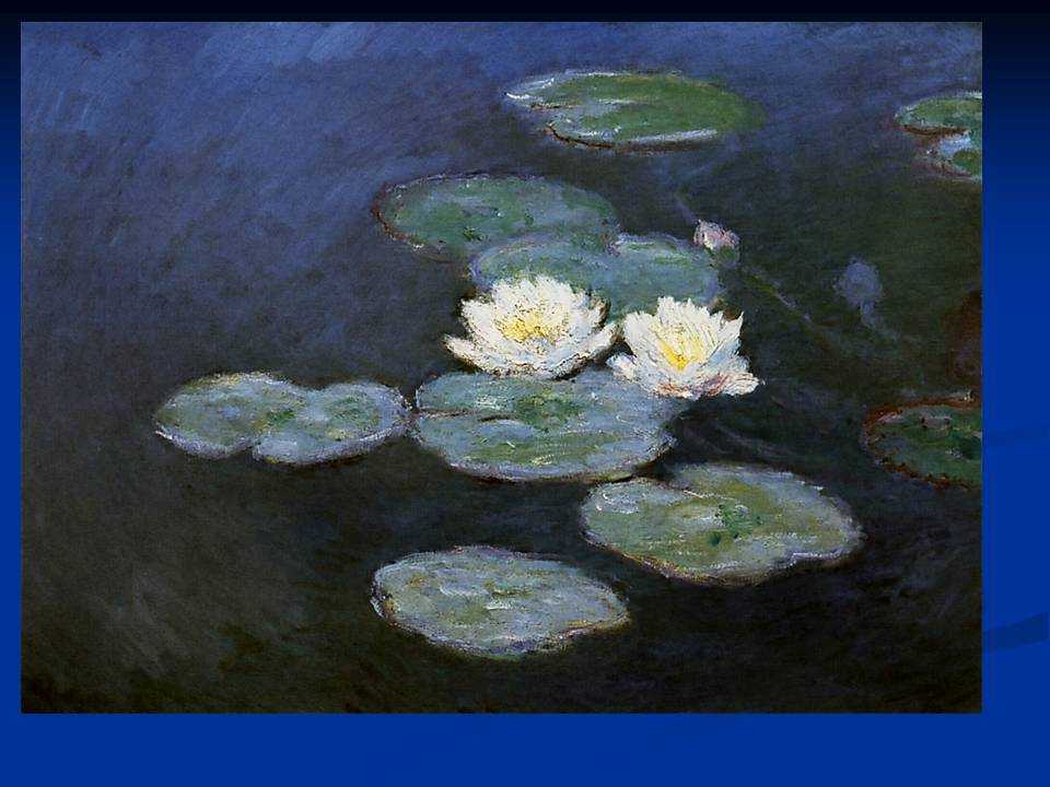 Картина водяные лилии (кувшинки) — описание серии картин клода моне