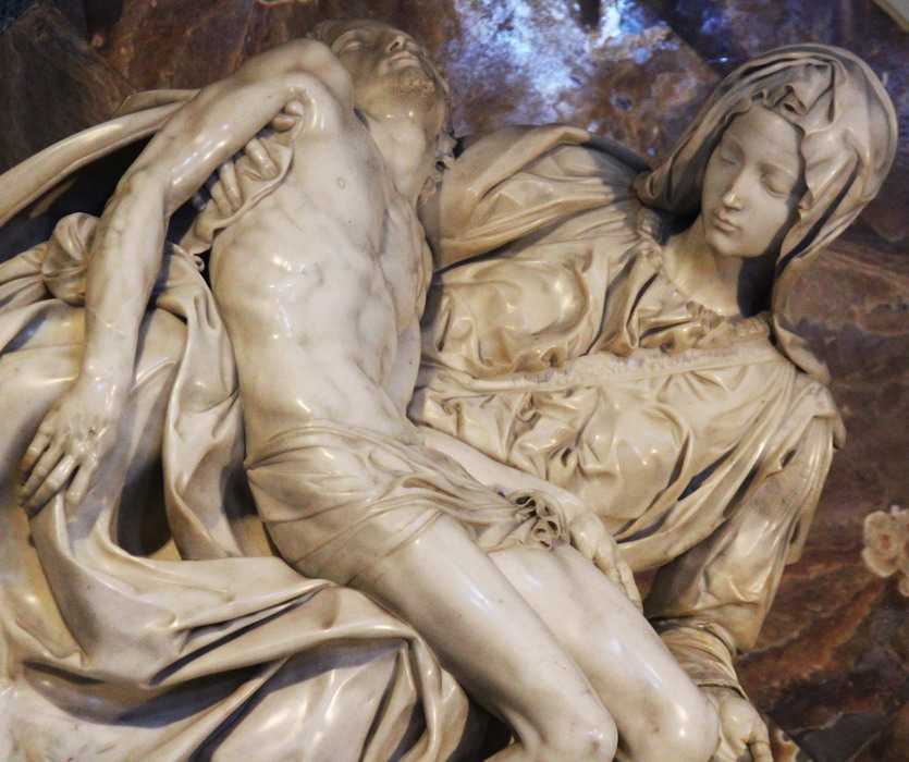 «пьета» микеланджело буонарроти: увлекательная история мраморной скульптуры с автографом гения
