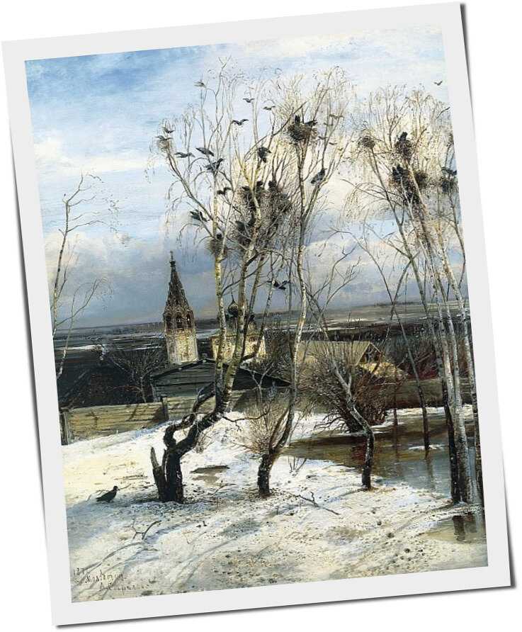 Картина "проселок", саврасов, 1873