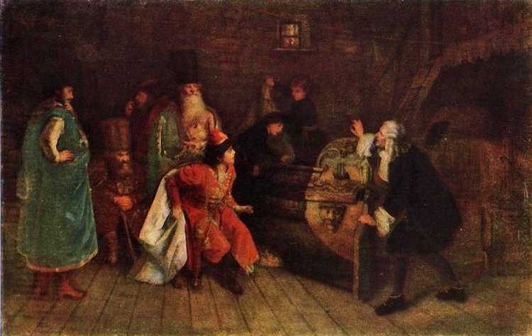 Мясоедов г.г. (1835 – 1911). бегство григория отрепьева из корчмы на литовской границе. 1867