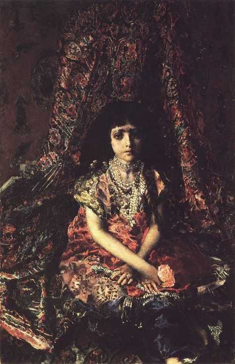 Девочка на фоне персидского ковра - вики