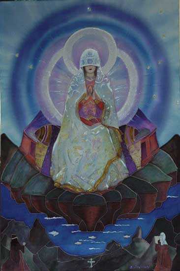 Репродукция картины "матерь мира" николая рериха