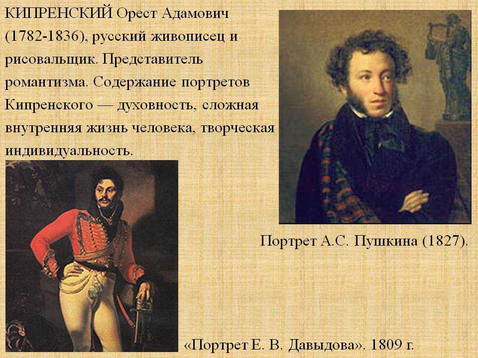 Сочинение-описание картины «портрет е. в. давыдова», кипренский (2 варианта - кратко и подробно)
