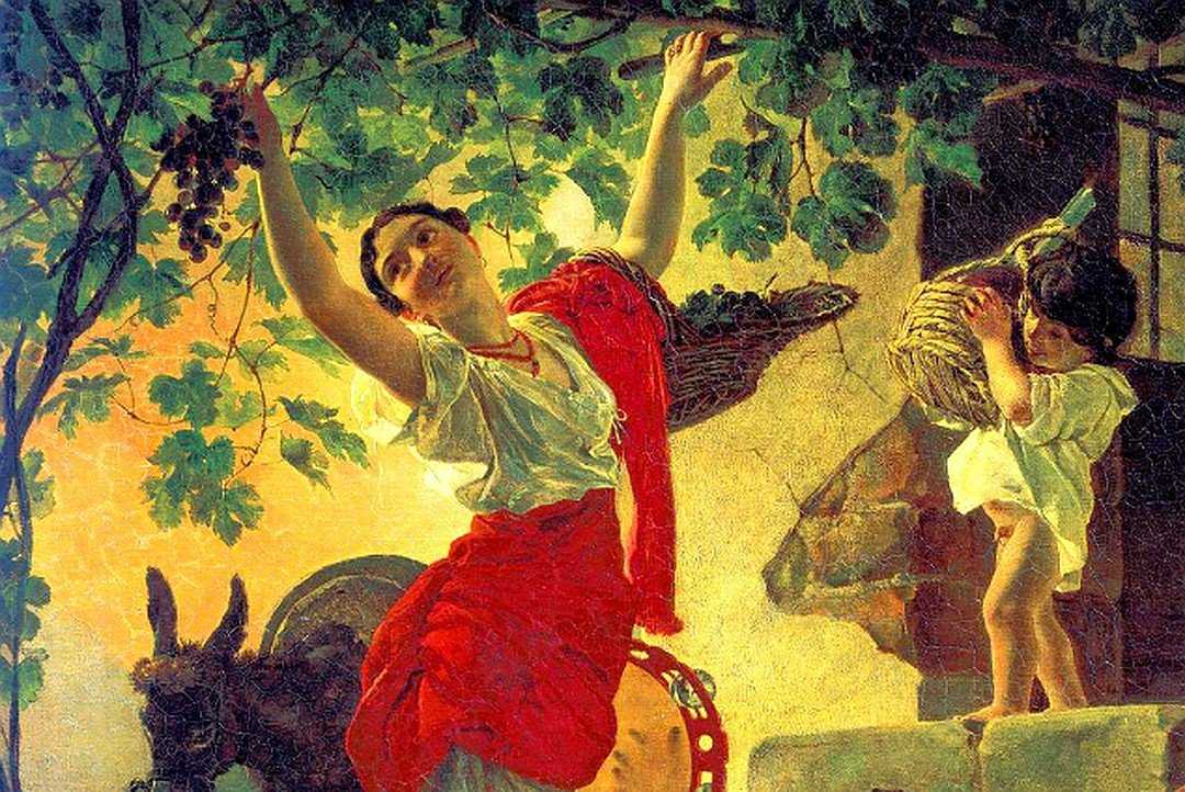 Карл брюллов * девушка собирающая виноград в окрестностях неаполя * о чем повествует музыкальность этой картины. обсуждение на liveinternet
