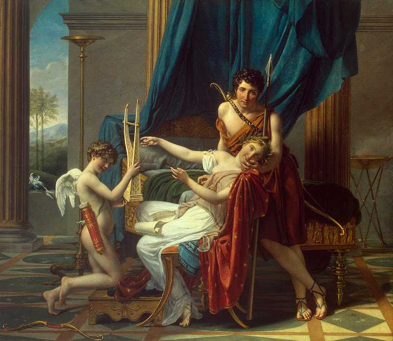 Подробное описание и анализ картины Любовь Париса и Елены Автор Жак Луи Давид Картина находится в Лувре