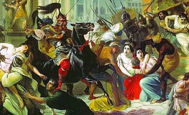 Описание картины карла брюллова «нашествие гензериха на рим»