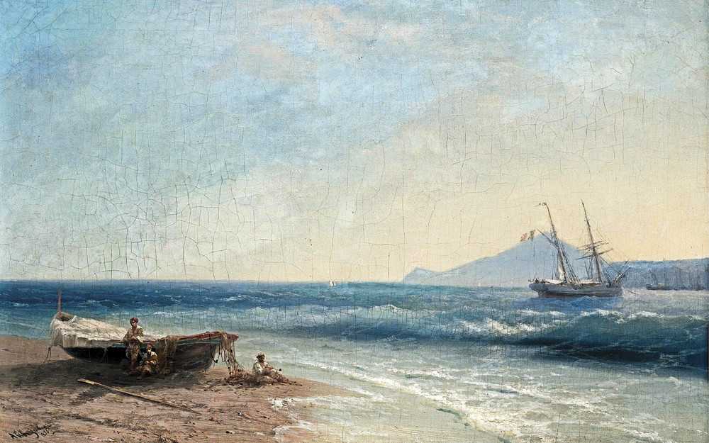 Репродукция картины "рыбаки в море" уильяма тернера