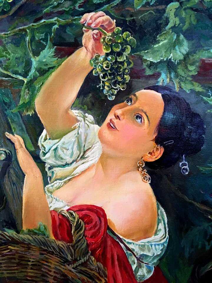 Брюллов «девушка, собирающая виноград» описание картины, анализ, сочинение