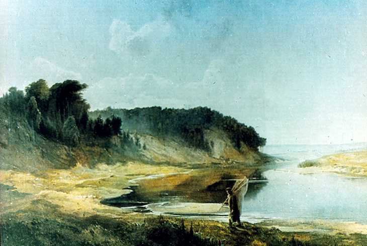 Саврасов "пейзаж с рекой и рыбаком" описание картины, анализ, сочинение - art music