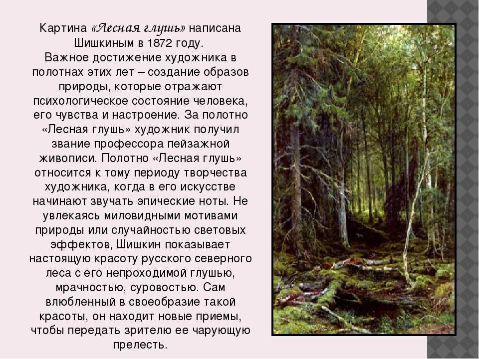 «утро в сосновом лесу» − сочинение по картине и. шишкина