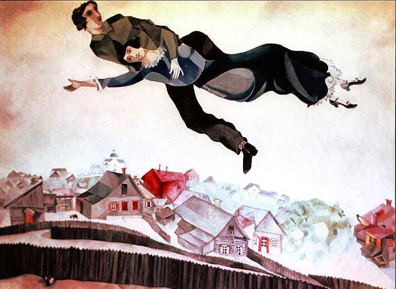 Анализ картины Над городом - Марк Захарович Шагал 1914-1918