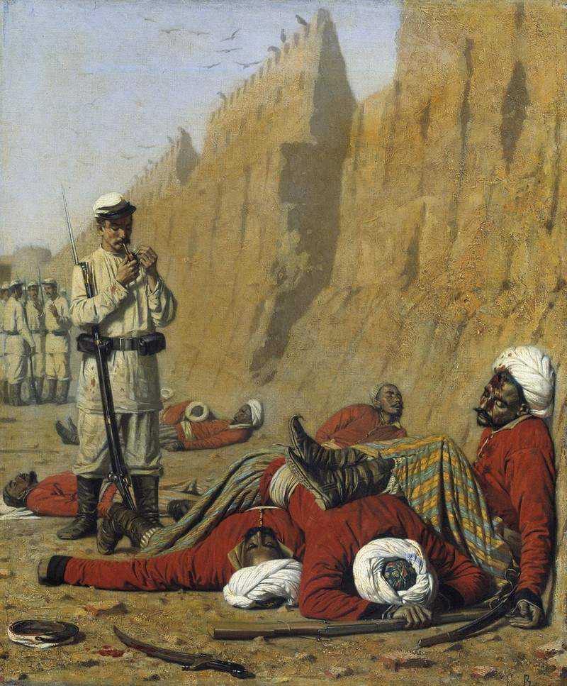 Верещагин «смертельно раненный» картина 1873 года