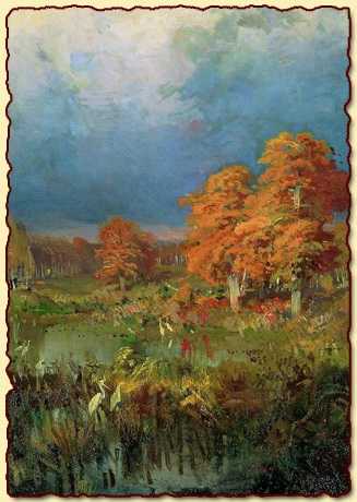 Сочинение по картине левитана в лесу осенью 8 класс описание