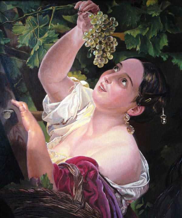 Описание картины Девушка, собирающая виноград в окрестностях Неаполя Автор Карл Павлович Брюллов