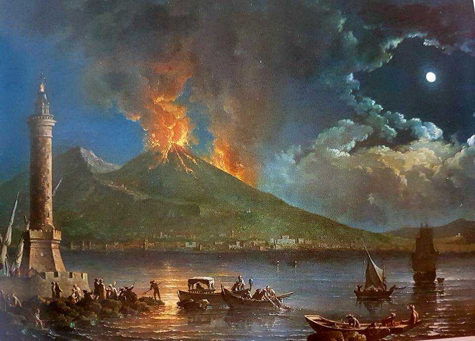 Извержение везувия   (картина райта) - 
vesuvius in eruption (wright painting)