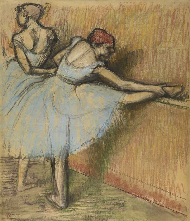 Эдгар Дега - Голубые танцовщицы Около 1898 Бумага, пастель 65х65