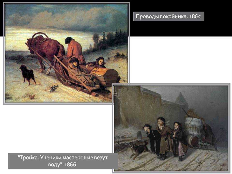 Творчество некрасова и картина в.г.перова "проводы покойника"