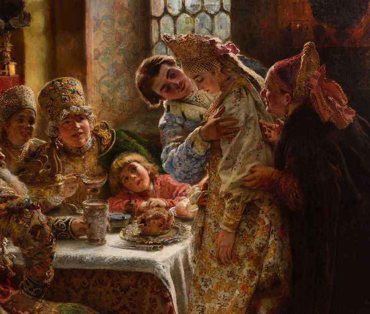 Маковский «свадебный пир в боярской семье 17 столетия» картина 1883 год