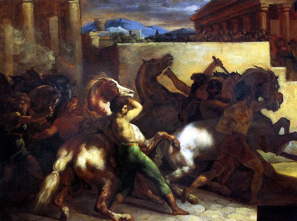 Описание картины Офицер конных егерей во время атаки Теодор Жерико, 1812 год Картина выставлена в Лувре