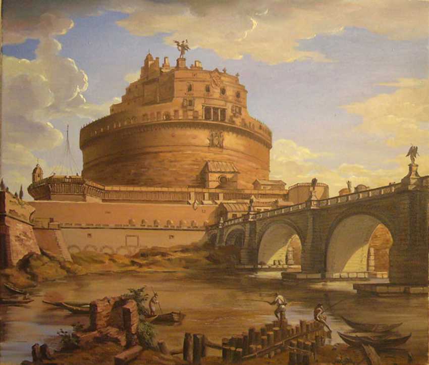 Щедрин с.ф. новый рим. замок святого ангела. 1823