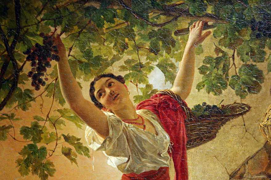 Брюллов "девушка, собирающая виноград" описание картины, анализ, сочинение - art music