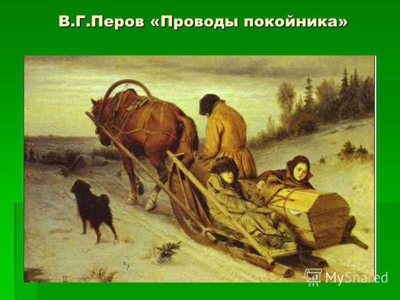 Описание картины Проводы покойника - Василий Григорьевич Перов 1865