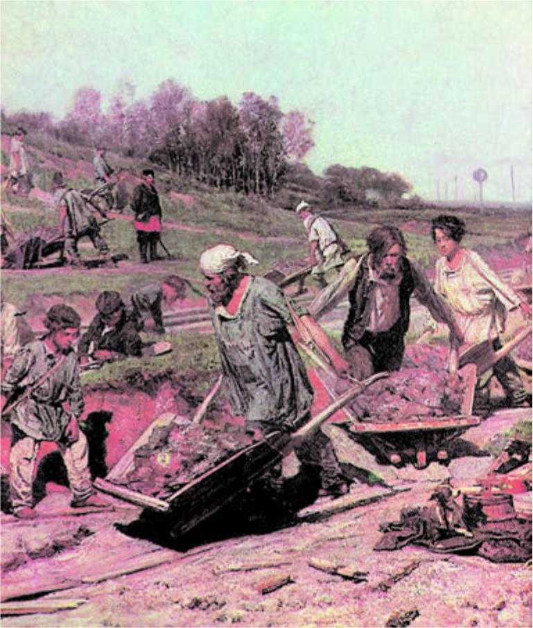 Сочинение-описание картины «ремонтные работы на железной дороге», савицкий (2 варианта - кратко и подробно)