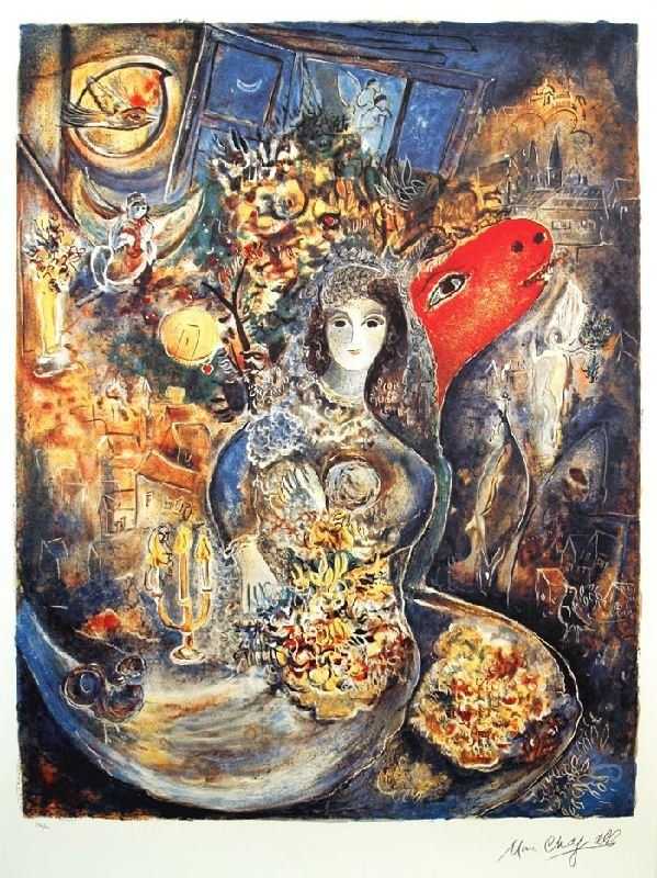 Найти объяснение тому, что во многих работах Шагала его герои парят, зависнув в воздухе, стремился ни один критик Это стало своеобразной отметкой стиля, отличительной чертой живописца Картина