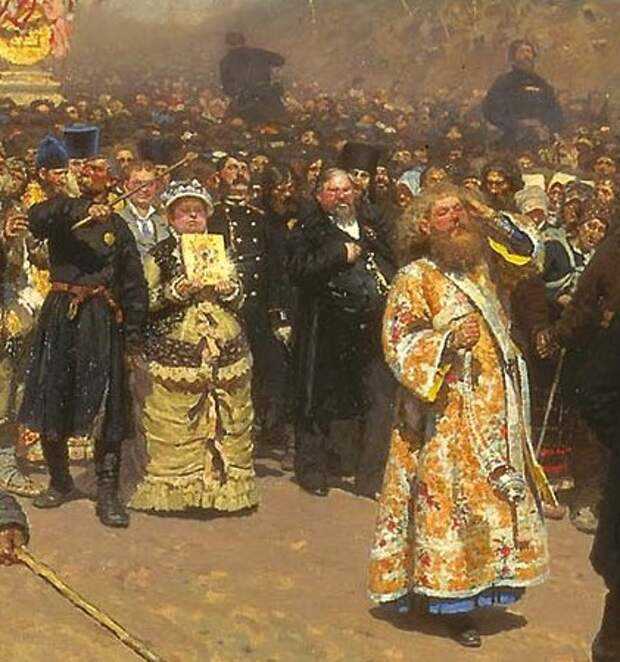 Крестный ход в курской губернии и. е. репин 1880-1883